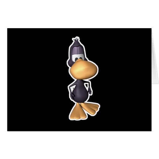 funny black duck cards (Front Horizontal)