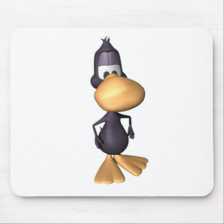 funny black duck mouse pad