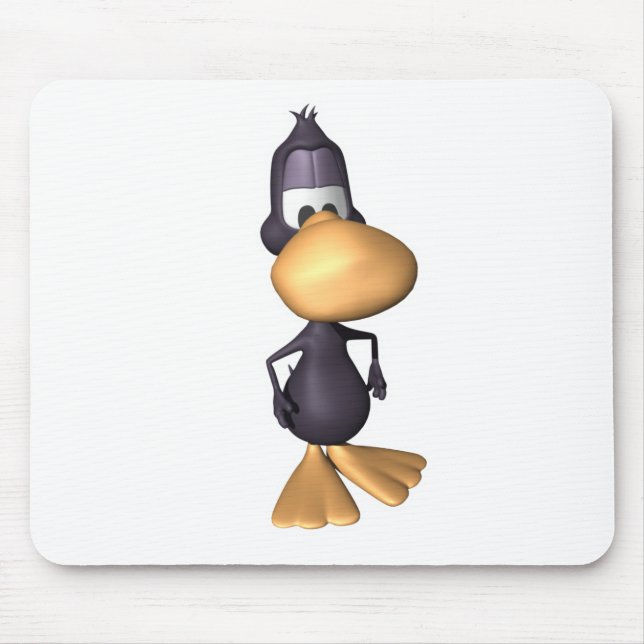 funny black duck mouse pad (Front)