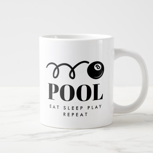Funny black eightball coffee mug for pool player