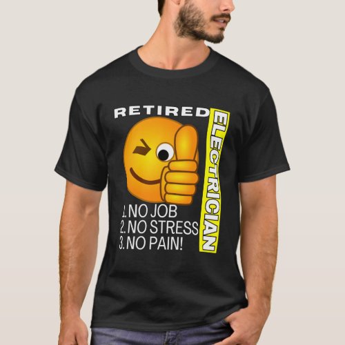 Funny Black Electrician Humor Apparel T_Shirt