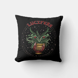 Funny Black Evil Plant Halloween Party Decor Throw Pillow