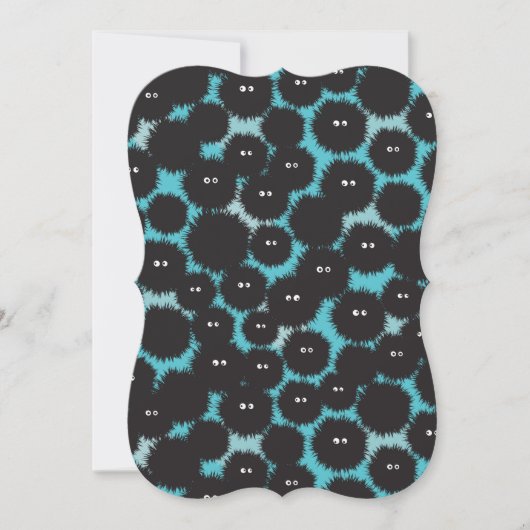 Funny black fluffy monsters  (Front)