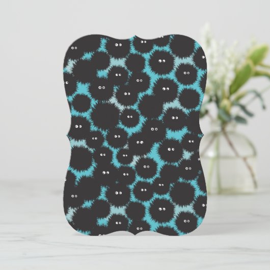 Funny black fluffy monsters  (Standing Front)