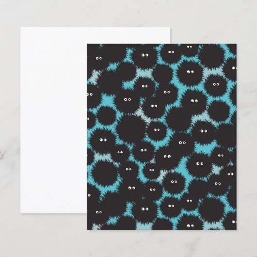 Funny black fluffy monsters (Front/Back)