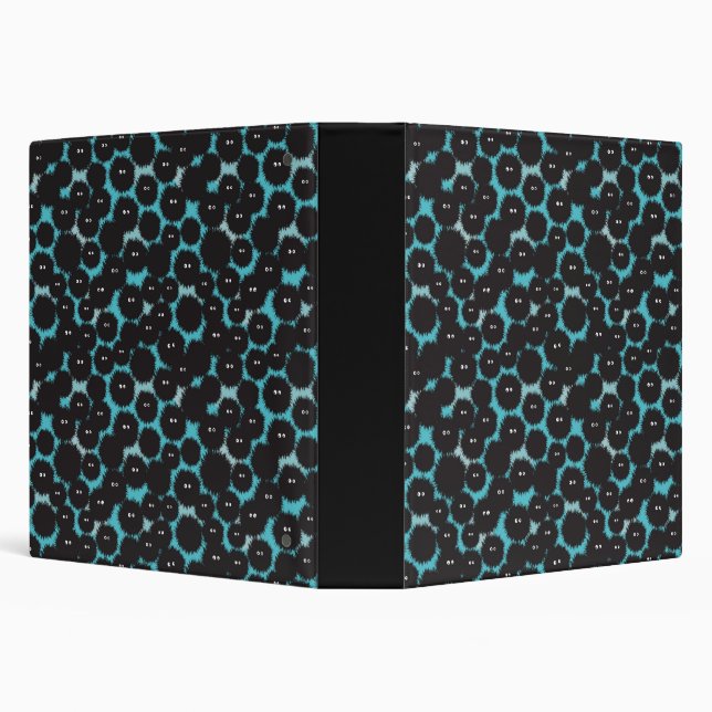 Funny black fluffy monsters  3 ring binder (Background)