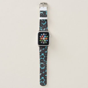 Funny black fluffy monsters  apple watch band