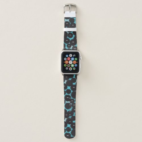 Funny black fluffy monsters  apple watch band