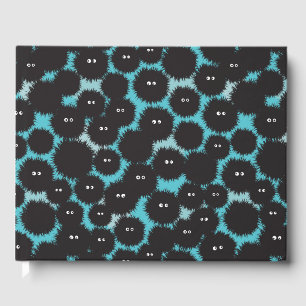 Funny black fluffy monsters  guest book