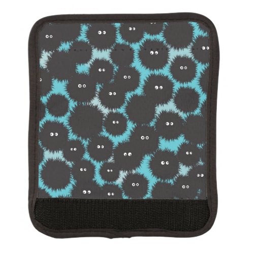 Funny black fluffy monsters  luggage handle wrap