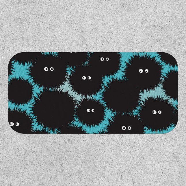 Funny black fluffy monsters  patch (Front)