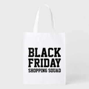 Funny Black Friday reusable grocery shopping bags