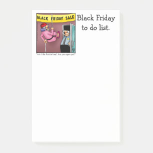 Funny Black Friday To Do List Post-it Notes
