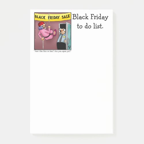 Funny Black Friday To Do List Post_it Notes
