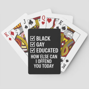 Funny Black Gay Pride Support LGBTQ Rights Poker Cards