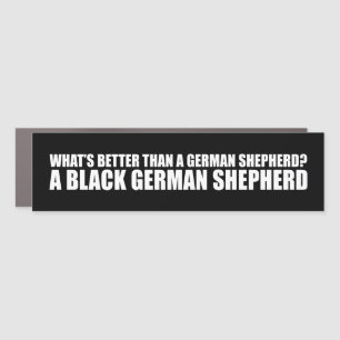 Funny Black German Shepherd Car Magnet