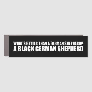 Funny Black German Shepherd Car Magnet