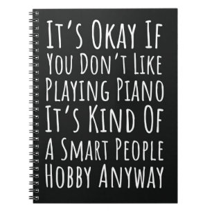 Funny Black Gifts For Piano Players Pianist Humor Notebook