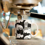 Funny Black Gray And White Kitty Cat Pattern Coffee Mug at Zazzle