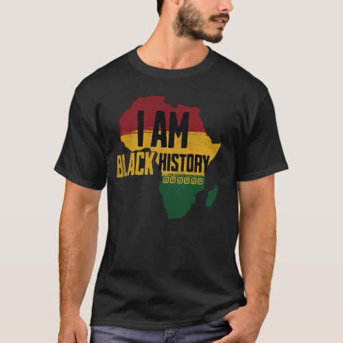 Funny black history month I am black history  T_Shirt