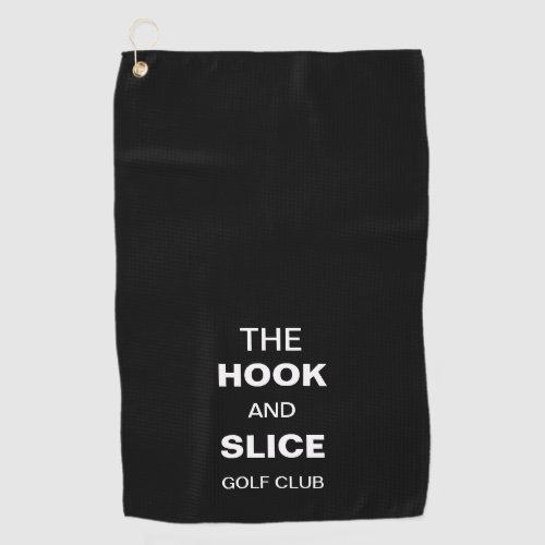Funny Black Hook and Slice Golf Towel