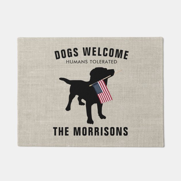 Black lab welcome discount mat