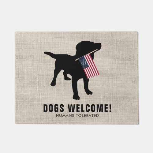 Funny Black Lab Dog Lover Welcome Mat