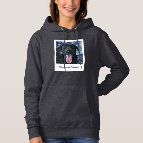 Funny Black Lab Pet Personalized Photo and Text Hoodie