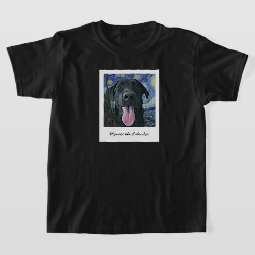 Funny Black Lab Pet Personalized Photo and Text  T T_Shirt