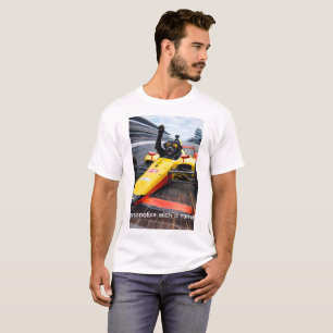 Funny Black Lab Puppy Racing IndyCar T-Shirt   