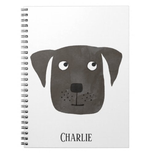 Funny Black Labrador Retriever Dog Personalized Notebook