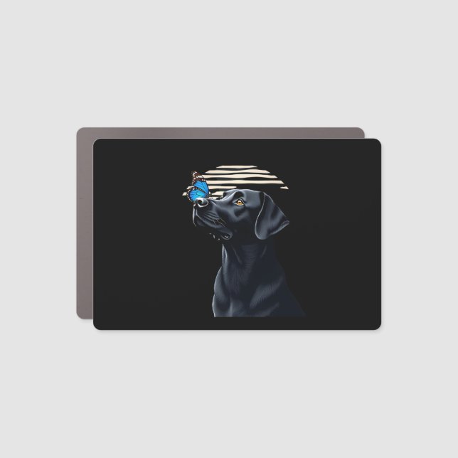 Funny Black Labrador Retriever Lab Dog Owner Pet A Car Magnet (Front)