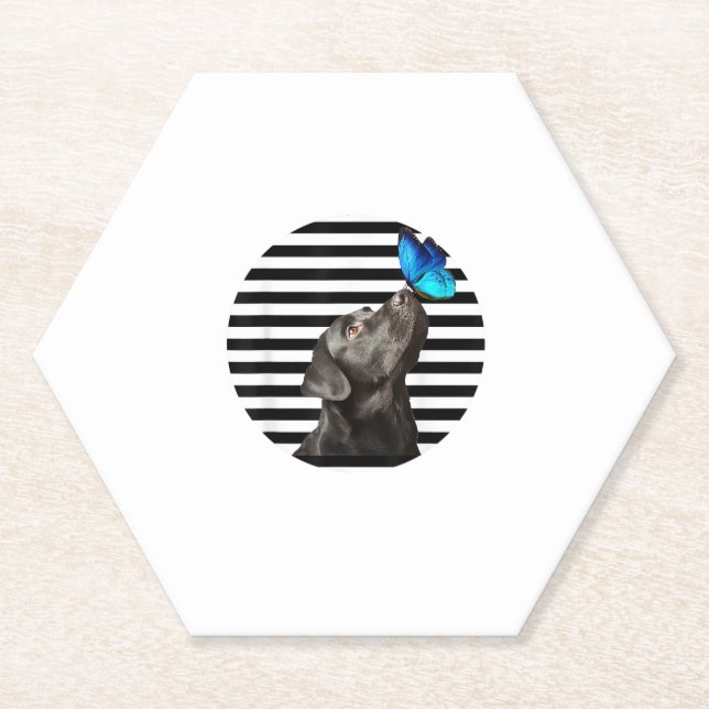 Funny Black Labrador Retriever Lab Dog Owner Pet A Paper Coaster (Front)