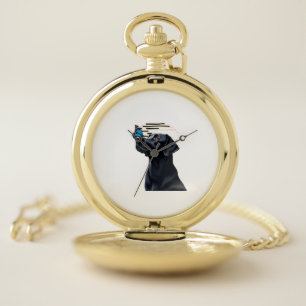 Funny Black Labrador Retriever Lab Dog Owner Pet A Pocket Watch