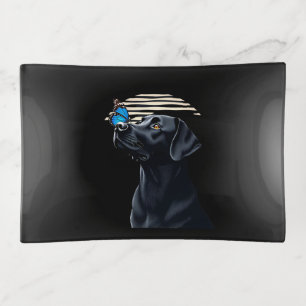 Funny Black Labrador Retriever Lab Dog Owner Pet A Trinket Tray