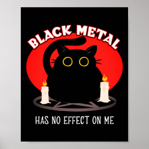 Funny Black Metal Satanic Cat Quote Poster