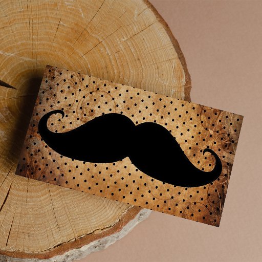 Customizable Funny Black Mustache Business Card Templates