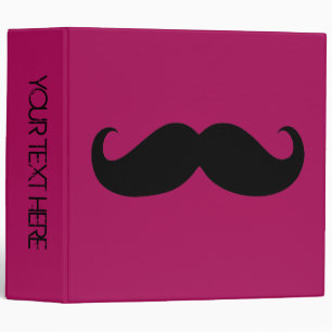 Funny Black Mustache 27 3 Ring Binder