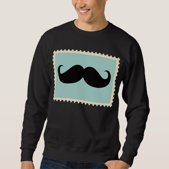 Funny Black Mustache 2 Sweatshirt (Front)