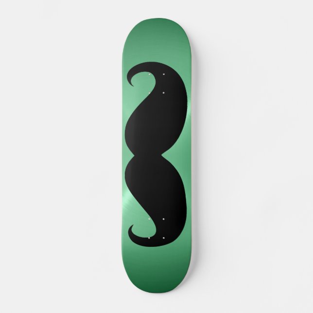 Funny black mustache 3 skateboard deck (Front)