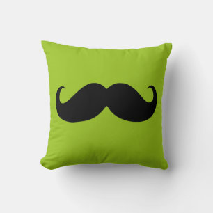 Funny Black Mustache 6 Throw Pillow