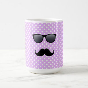 Funny Black Mustache And Glasses Coffee Mug