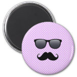 Funny Black Mustache And Glasses Magnet at Zazzle