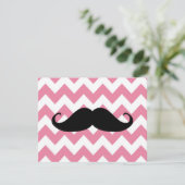 Funny Black Mustache And Pink Chevron Pattern (Standing Front)