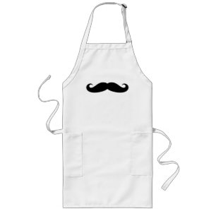 Funny black mustache apron for men women and kids