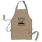 Funny black mustache BBQ apron for men