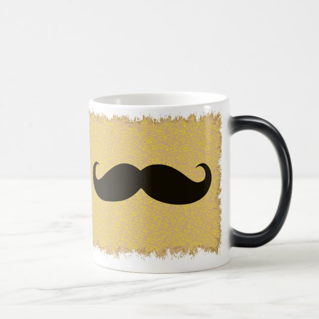 Funny black mustache color morph mug  (Right)