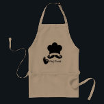 Funny Black Mustache Custom Adult Apron<br><div class="desc">Real Men Cook Custom Gifts Personalized Kitchen Birthday,  Gift for Husband,  Gifts for Dad,  Daddy Christmas For Him,  Funny BBQ Apron,  Father's Day,   Funny black mustache BBQ</div>