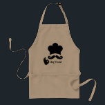 Funny Black Mustache Custom Adult Apron<br><div class="desc">Real Men Cook Custom Gifts Personalized Kitchen Birthday,  Gift for Husband,  Gifts for Dad,  Daddy Christmas For Him,  Funny BBQ Apron,  Father's Day,   Funny black mustache BBQ</div>