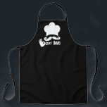 Funny Black Mustache Custom Apron<br><div class="desc">Real Men Cook Custom Gifts Personalized Kitchen Birthday,  Gift for Husband,  Gifts for Dad,  Daddy Christmas For Him,  Funny BBQ Apron,  Father's Day,   Funny black mustache BBQ</div>